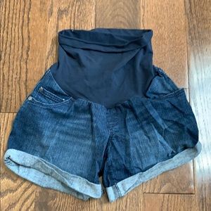 Maternity jean shorts